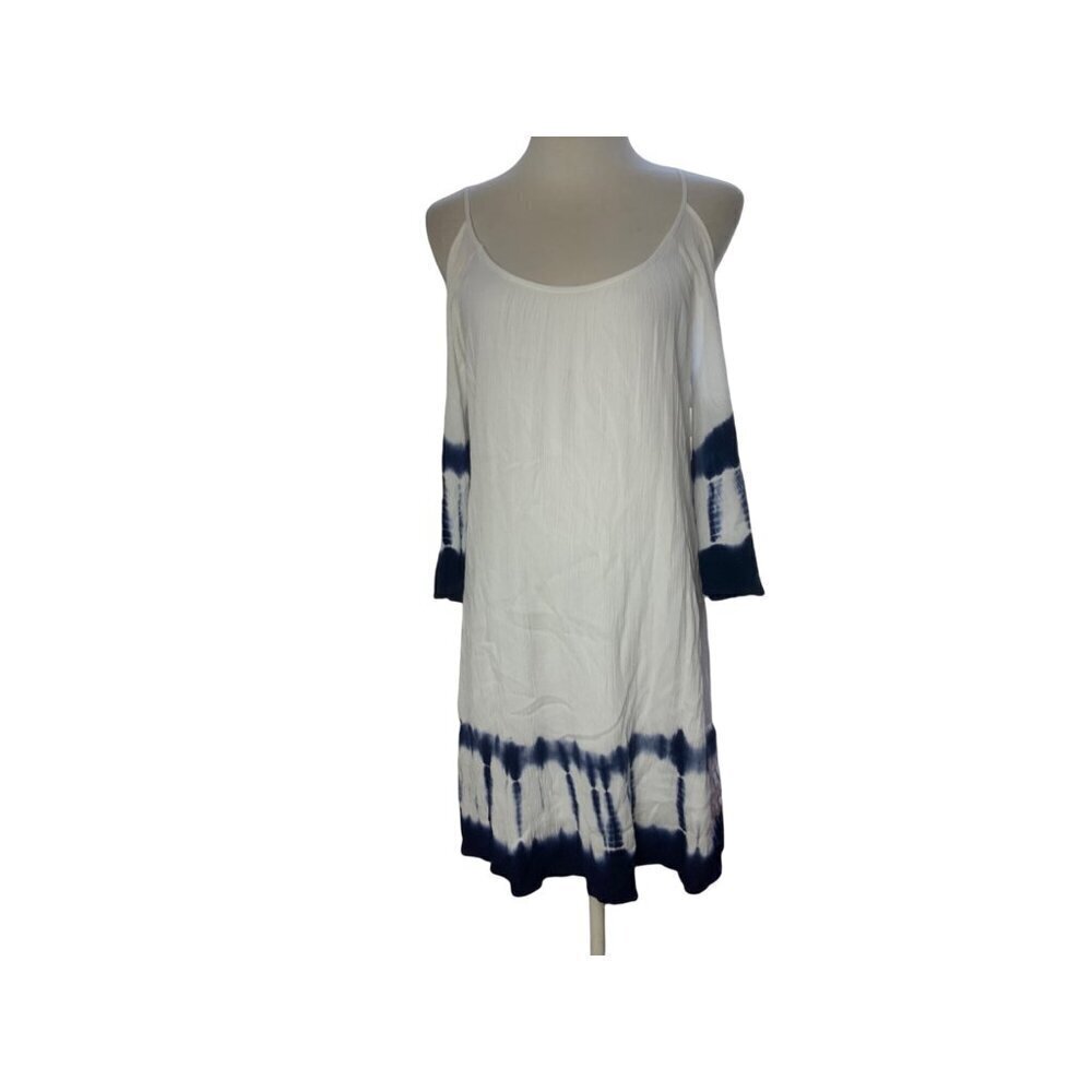 Haute Society Blue & White Spaghetti Strap Dress. Sz S